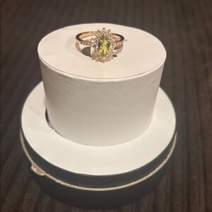 August 2024: Peridot on Rose Gold Ring